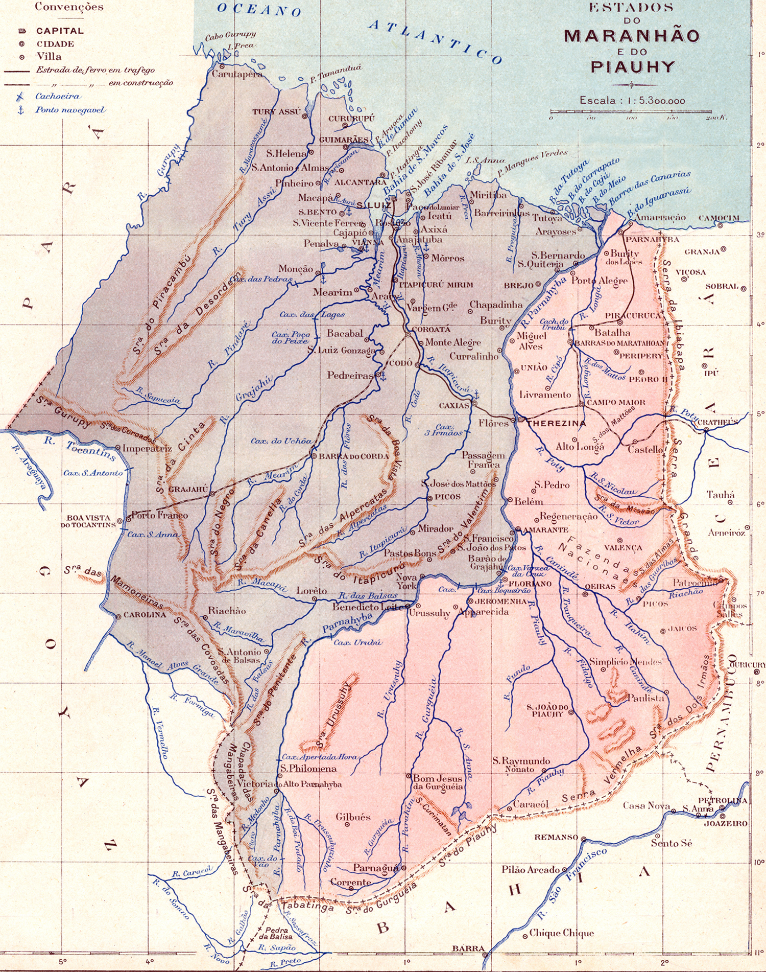 Mapa Piauhy Maranhão