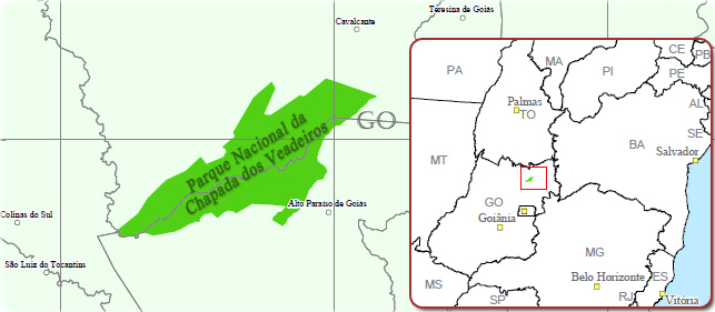 Mapa Chapada Veadeiros